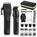 Kit De Tondeuses À Cheveux Électriques Pour Homme Avec Affichage LCD 12 Sabots Et Vitesses Réglables USB - www.yonis-shop.com