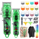 Tondeuse À Cheveux Électrique Avec Tondeuse De Finition Homme Lames Inoxydables Levier Réglable Affichage LED Autonomie 3 Heu...