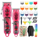 Tondeuse À Cheveux Électrique Avec Tondeuse De Finition Homme Lames Inoxydables Levier Réglable Affichage LED Autonomie 3 Heu...