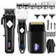 Kit De Tondeuses À Cheveux Et Rasage 3 Pièces Pour Homme Lames En Acier Écran LCD Autonomie Jusqu’à 180 Minutes - www.yonis-s...