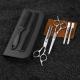Set De Ciseaux De Coiffure En Acier Inoxydable Pour Coupe Et Désépaississage Lames 45° Dents En V Poignée Ergonomique - www.y...