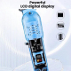 Tondeuse À Cheveux Électrique Avec Écran LCD Lame En Acier Auto Affûtée Moteur Puissant Recharge Type C 800 mAh - www.yonis-s...