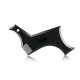Peigne Pochoir De Mise En Forme De Barbe Pour Homme 3 Pièces Plastique PS Noir 14x18x0.3 cm - www.yonis-shop.com