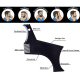 Peigne Pochoir De Mise En Forme De Barbe Pour Homme 3 Pièces Plastique PS Noir 14x18x0.3 cm - www.yonis-shop.com