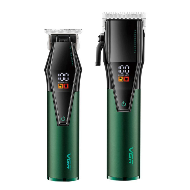 Tondeuse À Cheveux Avec Affichage LED Tête En Acier Inoxydable Batterie 2000 mAh Recharge USB Et 8 Sabots - www.yonis-shop.com