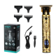 Tondeuse À Cheveux USB Rechargeable Avec Affichage LED Autonomie 180 Minutes Tête Inox Lavable 3 Sabots 1 À 3 mm - www.yonis-...