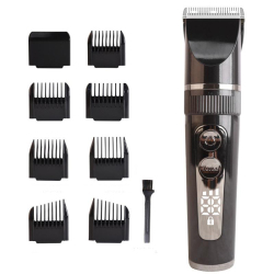 Tondeuse Électrique Pour Cheveux Bébé Enfant Adulte Écran LCD Lame Céramique 8 Sabots Batterie 200 Minutes Étanche