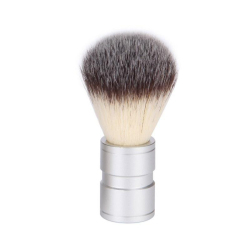 Blaireau De Rasage Avec Bol En Acier Inoxydable Pour Savon À Barbe Poils En Nylon Mousse Uniforme