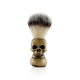 Brosse De Rasage Pour Barbe Tête De Mort Avec Bol À Mousse Dense En Nylon Souple Et Acier Inoxydable