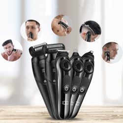 Tondeuse Homme Multifonction 5 En 1 Pour Cheveux Barbe Et Rasage 5 Têtes Sabot Réglable 1 À 10 Mm Écran LCD USB - www.yonis-s...