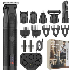 Tondeuse Multifonction Corps Et Cheveux 6 En 1 Étanche IPX6 Affichage LCD Autonomie 180 Minutes Recharge USB-C - www.yonis-sh...