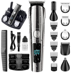 Tondeuse Électrique Homme 6 En 1 Étanche IPX6 Pour Barbe Nez Et Corps 90 Min Écran Digital - www.yonis-shop.com