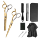 Set De Ciseaux De Coiffure Inox 9 En 1 Pour Coupe Et Désépaississage Lame Polie Miroir Dents En V - www.yonis-shop.com