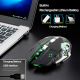 Souris Gaming Sans Fil Rechargeable 2400 DPI 6 Boutons Capteur PMW3389 Silencieuse Portée 10 m - www.yonis-shop.com