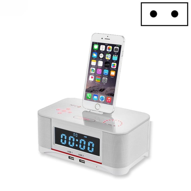 Radio Réveil Bluetooth Avec Enceinte Stéréo NFC Double Alarme FM Et Charge USB Apple Android - www.yonis-shop.com