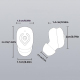 Écouteur Bluetooth Mono Intra Auriculaire Avec Réduction Des Bruits D’Appels 10 Heures D’Autonomie IPX3 Charge USB Type C - w...