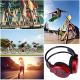 Casque Audio De Sport Sans Fil Et Filaire Avec Écran LCD Radio FM Et Lecteur Micro SD Pliable - www.yonis-shop.com