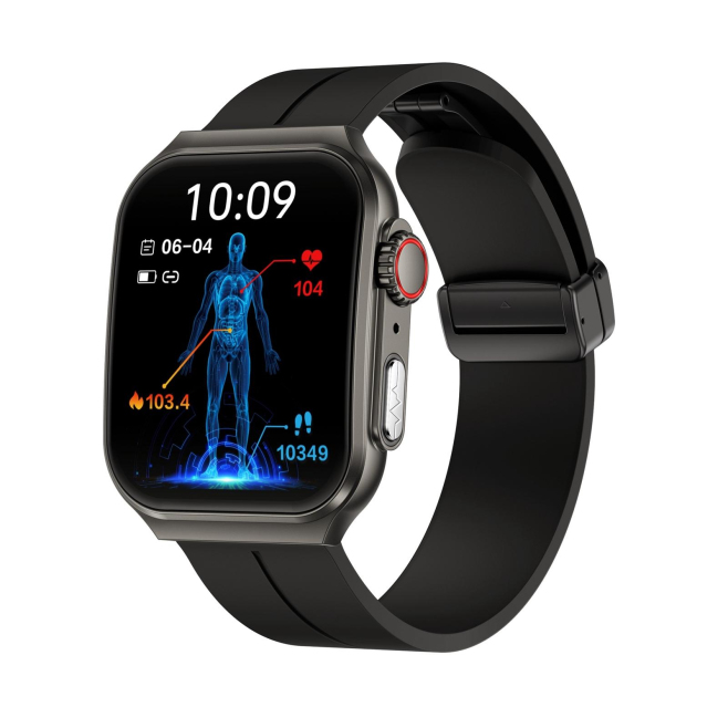 Montre Connectée Avec Appels Bluetooth Écran IPS 1.96 Pouces Oxymètre IP68 Et Autonomie 5 Jours