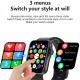 Montre Connectée NFC Pour Paiement Écran Carré HD 1.7 Pouce Suivi Cardiaque IP67 Autonomie 7 Jours Android iOS - www.yonis-sh...