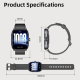 Montre Connectée Avec Appels Bluetooth Écran 1.96 Pouce Suivi De La Santé Plus De 100 Sports 14 Jours D’Autonomie IP68 - www....