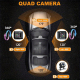 Caméra Embarquée Voiture Full HD 1080P Vue 360° Vision Nocturne Infrarouge Enregistrement 4 Caméras Carte SD 128 Go - www.yon...