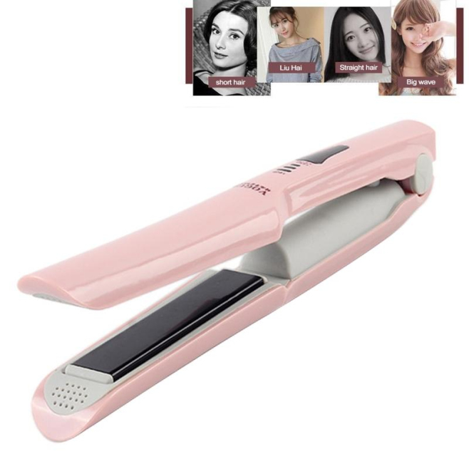 Lisseur Boucleur Mini Sans Fil USB Rechargeable 2 En 1 À Revêtement Céramique Chauffe Rapide Et Homogène 175 À 185 °C - www.y...