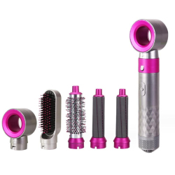 Brosse Coiffante À Air Chaud 5 En 1 Pour Sécher Boucler Et Lisser 1000 W 3 Températures Protection Anti Surchauffe