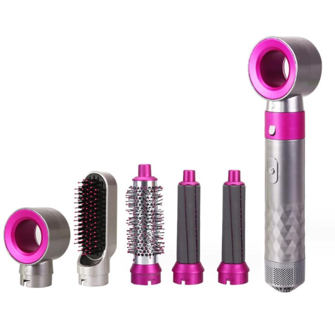 Brosse Coiffante À Air Chaud 5 En 1 Pour Sécher Boucler Et Lisser 1000 W 3 Températures Protection Anti Surchauffe - www.yoni...