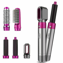 Brosse Soufflante 5 En 1 Pour Boucler Et Lisser Les Cheveux Humides Ou Secs Céramique Tourmaline 1000 W