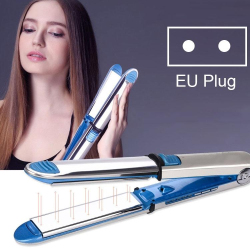 Lisseur Pour Cheveux Secs À Plaques Flottantes En Titane Nano Chauffe Céramique Écran LCD Ions Négatifs 240 °C Bivoltage