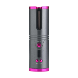 Boucleur Automatique Sans Fil Pour Cheveux Rechargeable USB À Rotation Automatique Céramique Tourmaline Et Écran LED