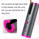 Boucleur Automatique Sans Fil Pour Cheveux Rechargeable USB À Rotation Automatique Céramique Tourmaline Et Écran LED - www.yo...