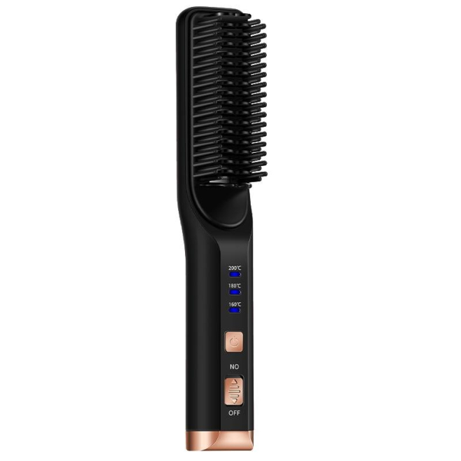 Lisseur Cheveux Sans Fil 2 En 1 Pour Lisser Et Boucler Peigne Antibrûlure Chauffe Rapide 3 Températures USB - www.yonis-shop.com