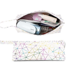 Housse De Rangement Pour Sèche Cheveux Et Boucleur Double Compartiment Déperlante Avec Doublure Protectrice Et Crochet Mural