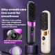 Brosse Lissante Sans Fil À Ions Négatifs Avec Affichage Numérique 4 Températures Et Charge Type C - www.yonis-shop.com