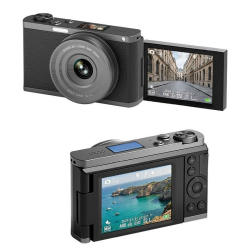 Appareil Photo Hybride 4K Pour Selfies 68 Mpx Écran Orientable Viseur Réglable Zoom 28X Autonomie 5 H