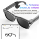 Lunettes Connectées IA Pour Photo Et Traduction Avec Caméra 1080P Lentilles Violettes Anti-Lumière Bleue Appels Bluetooth IP6...