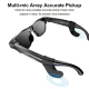 Lunettes Connectées IA Pour Photo Et Traduction Avec Caméra 1080P Lentilles Violettes Anti-Lumière Bleue Appels Bluetooth IP6...
