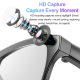 Lunettes Connectées IA Pour Photo Et Traduction Avec Caméra 1080P Lentilles Violettes Anti-Lumière Bleue Appels Bluetooth IP6...