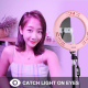 Ring Light LED USB RGB 20 Cm Pour Selfie Et Vidéo À Intensité Réglable Avec Pince Smartphone Télécommande Bluetooth - www.yon...