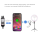Ring Light LED USB RGB 20 Cm Pour Selfie Et Vidéo À Intensité Réglable Avec Pince Smartphone Télécommande Bluetooth - www.yon...