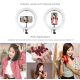 Anneau Lumineux LED RGBW 26 Cm Pour Vlog Photo Vidéo Dimmable USB Avec Rotule 360° Télécommande Et Support Smartphone - www.y...