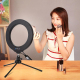 Anneau Lumineux LED RGBW USB Pour Vlog Photo Et Vidéo 16 cm Dimmable Bluetooth Avec Télécommande Et Rotule 360° - www.yonis-s...