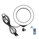 Anneau Lumineux LED RGBW USB Pour Vlog Photo Et Vidéo 16 cm Dimmable Bluetooth Avec Télécommande Et Rotule 360° - www.yonis-s...