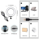 Anneau Lumineux LED RGBW USB Pour Vlog Photo Et Vidéo 16 cm Dimmable Bluetooth Avec Télécommande Et Rotule 360° - www.yonis-s...