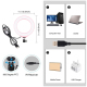 Anneau Lumineux LED RGBW USB Pour Vlog Photo Et Vidéo 16 cm Dimmable Bluetooth Avec Télécommande Et Rotule 360° - www.yonis-s...