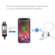 Anneau Lumineux LED RGBW USB Pour Vlog Photo Et Vidéo 16 cm Dimmable Bluetooth Avec Télécommande Et Rotule 360° - www.yonis-s...