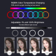 Anneau Lumineux LED RGBW USB Pour Vlog Photo Et Vidéo 16 cm Dimmable Bluetooth Avec Télécommande Et Rotule 360° - www.yonis-s...
