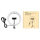 Anneau Lumineux LED RGBW Pour Vidéo Et Photo 26 Cm USB 15 W Intensité Réglable Rotule 360° Et Pince Smartphone - www.yonis-sh...