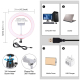 Anneau Lumineux LED RGBW Pour Vidéo Et Photo 26 Cm USB 15 W Intensité Réglable Rotule 360° Et Pince Smartphone - www.yonis-sh...
